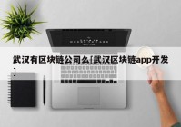 武汉有区块链公司么[武汉区块链app开发]